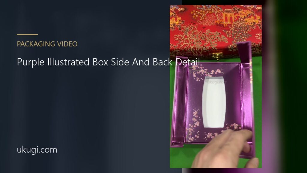Purple Illustrated Box Side And Back Detail | ukugi.com