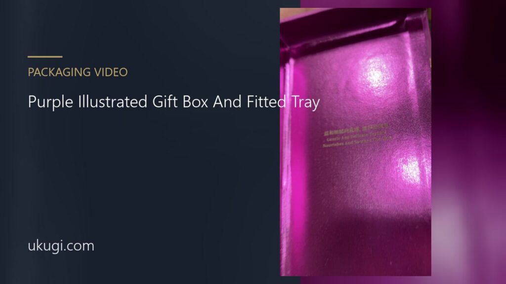 Purple Illustrated Gift Box And Fitted Tray | ukugi.com