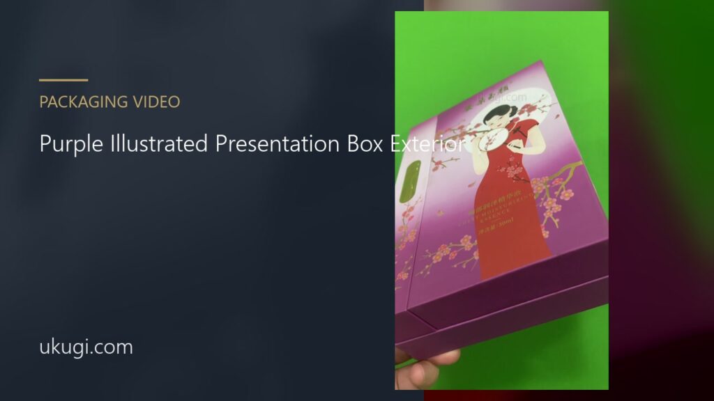 Purple Illustrated Presentation Box Exterior | ukugi.com