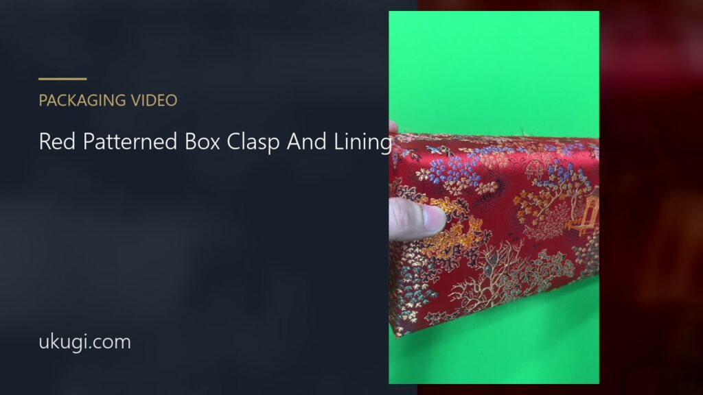 Red Patterned Box Clasp And Lining | ukugi.com