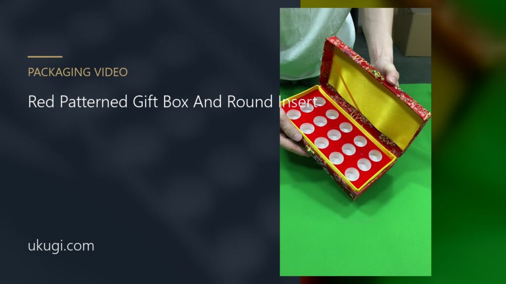 Red Patterned Gift Box And Round Insert | ukugi.com