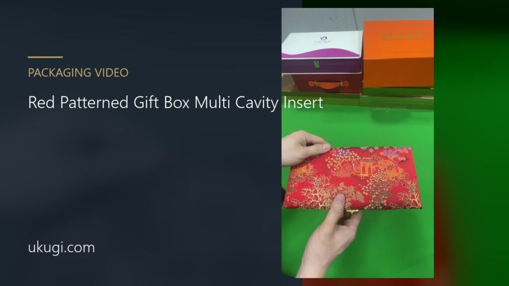 Red Patterned Gift Box Multi Cavity Insert | ukugi.com