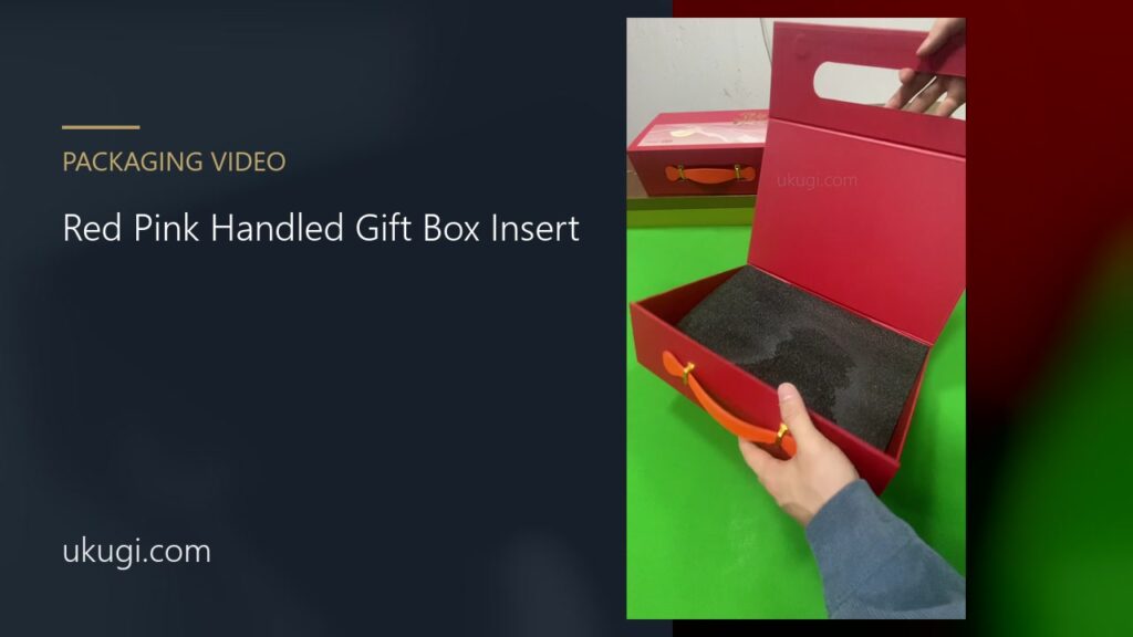 Red Pink Handled Gift Box Insert | ukugi.com