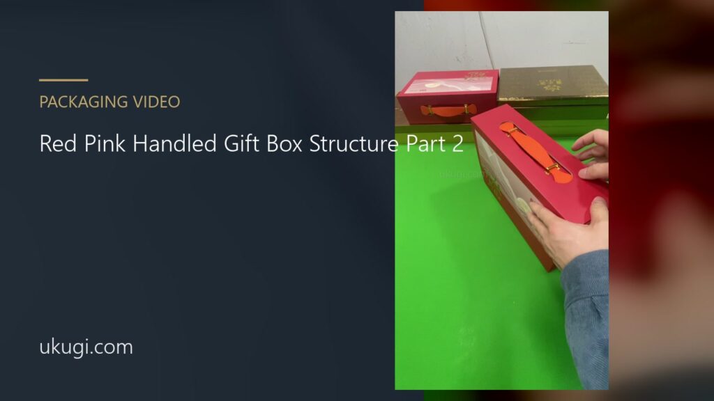 Red Pink Handled Gift Box Structure Part 2 | ukugi.com