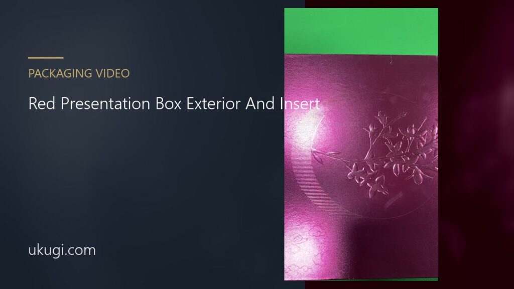 Red Presentation Box Exterior And Insert | ukugi.com