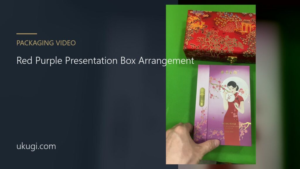 Red Purple Presentation Box Arrangement | ukugi.com