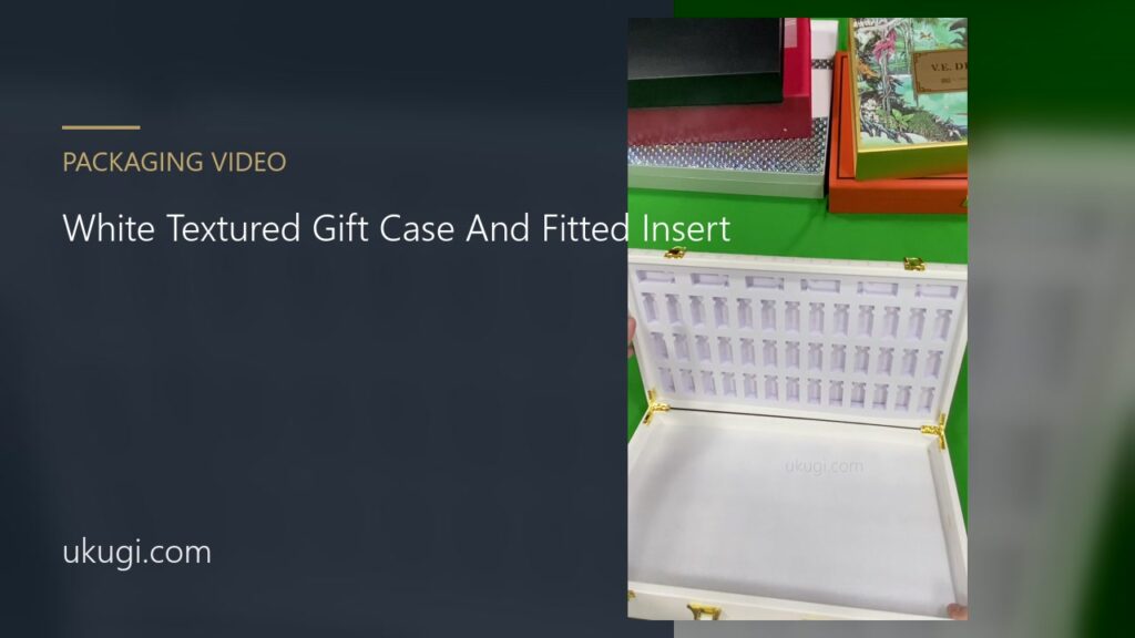 White Textured Gift Case And Fitted Insert | ukugi.com