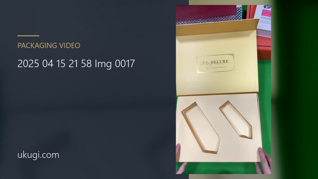 Gold Rigid Gift Box with Shaped Product Insert | ukugi.com