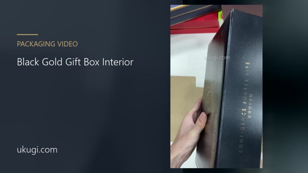 Black Gold Gift Box Interior | ukugi.com