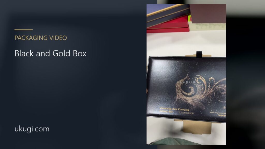 Black and Gold Ornamental Box Exterior | ukugi.com