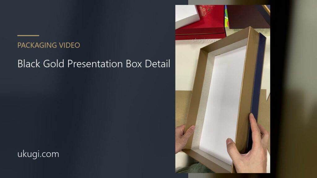 Black Gold Presentation Box Detail | ukugi.com