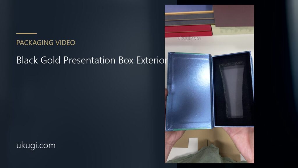 Black Gold Presentation Box Exterior | ukugi.com
