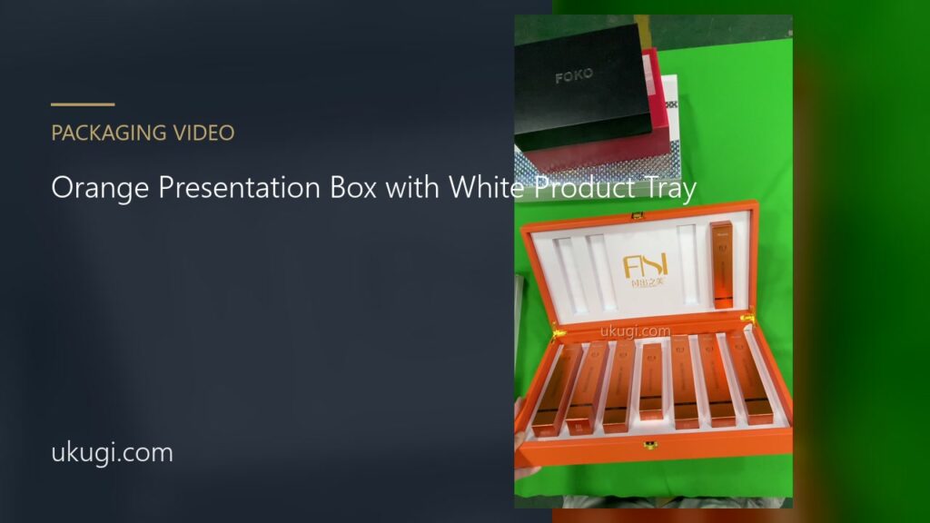 Orange Presentation Box with White Product Tray | ukugi.com