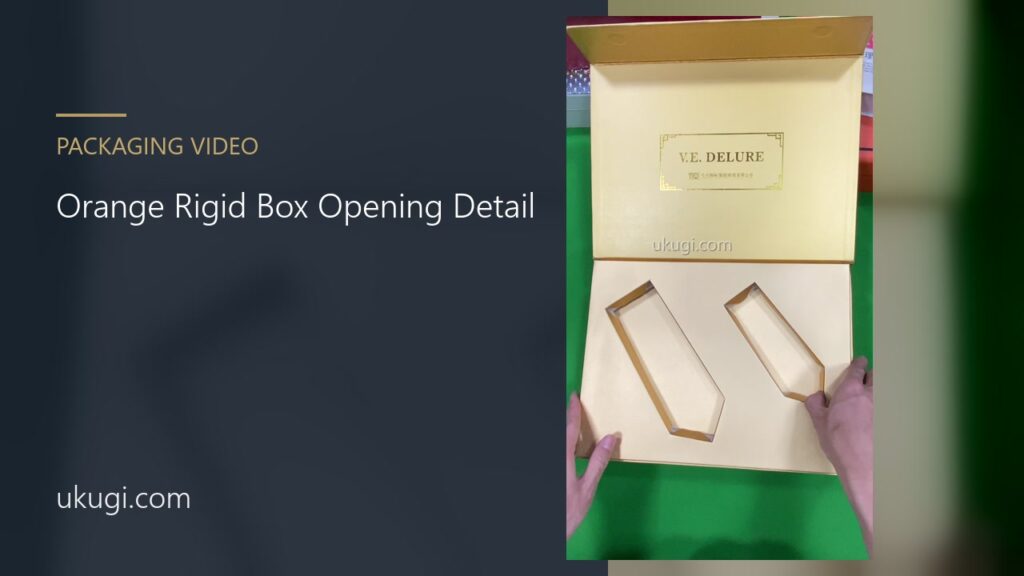 Orange Rigid Box Opening Detail | ukugi.com