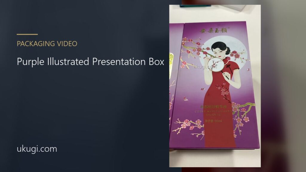 Purple Illustrated Presentation Box with Floral Finish | ukugi.com