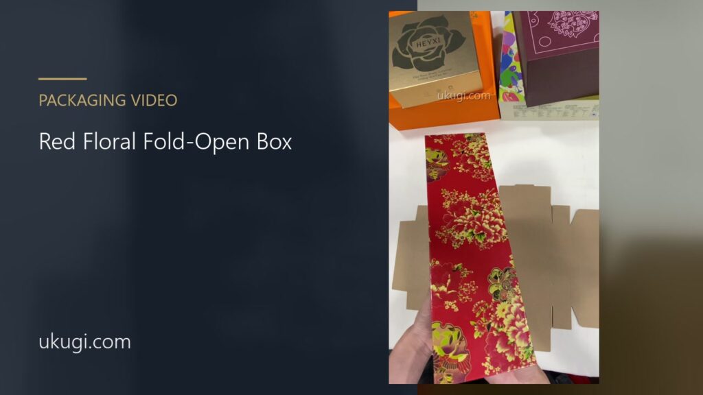 Red Floral Fold-Open Presentation Box | ukugi.com