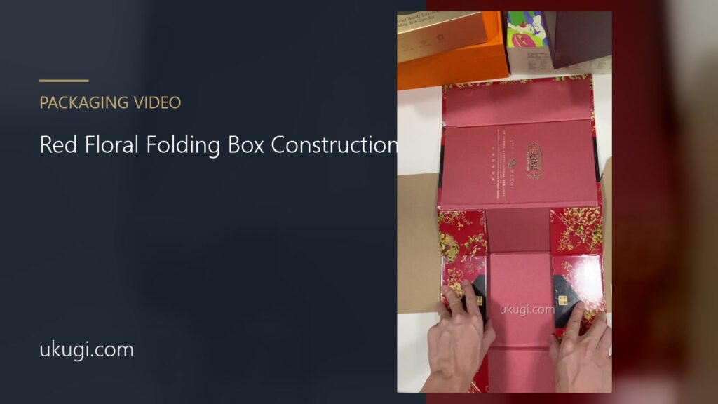 Red Floral Folding Presentation Box Construction | ukugi.com