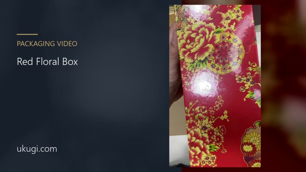 Red Floral Patterned Box Exterior | ukugi.com