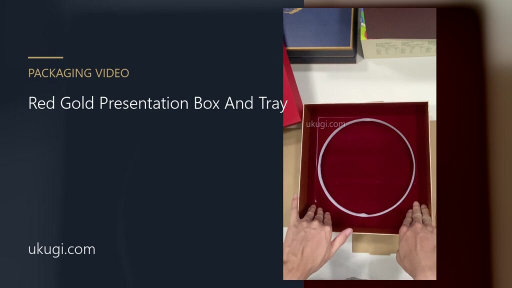 Red Gold Presentation Box And Tray | ukugi.com