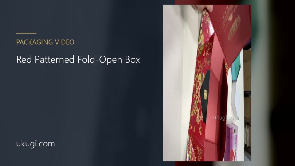 Red Patterned Fold-Open Presentation Box | ukugi.com
