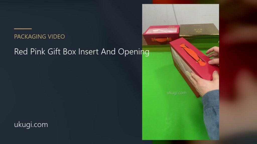 Red Pink Gift Box Insert And Opening | ukugi.com