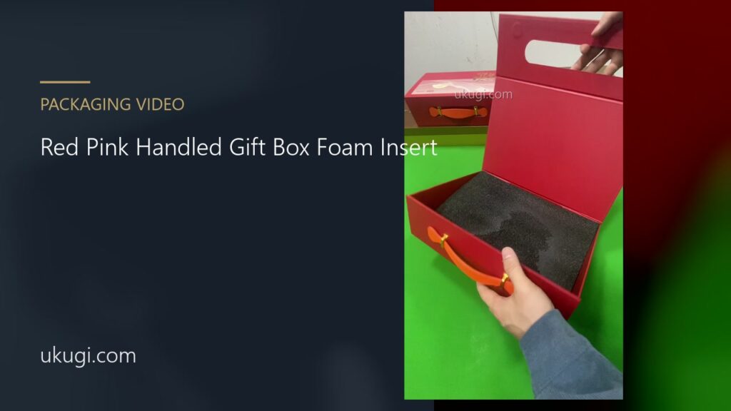 Red Pink Handled Gift Box Foam Insert | ukugi.com