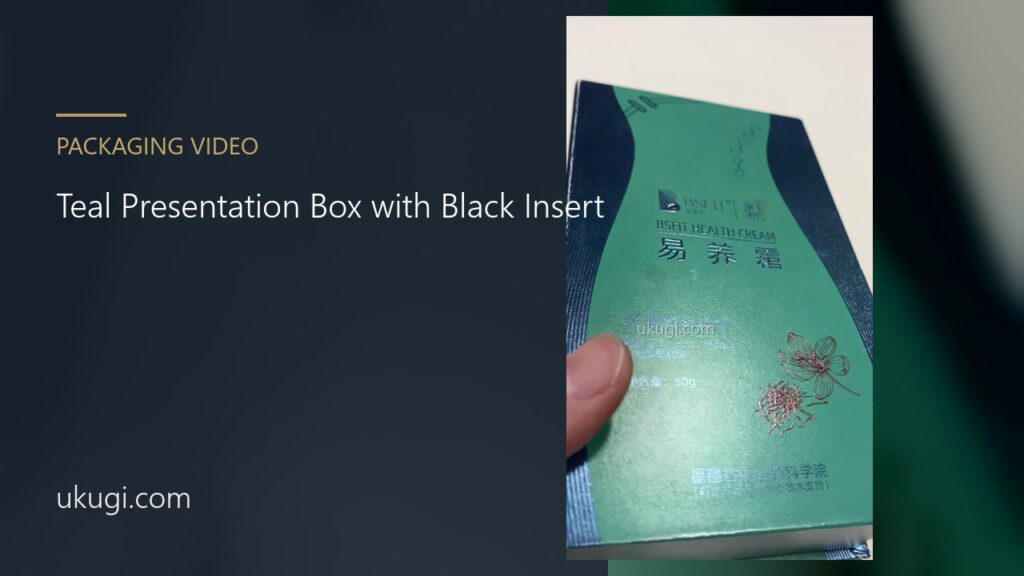 Teal Gradient Presentation Box with Black Insert | ukugi.com
