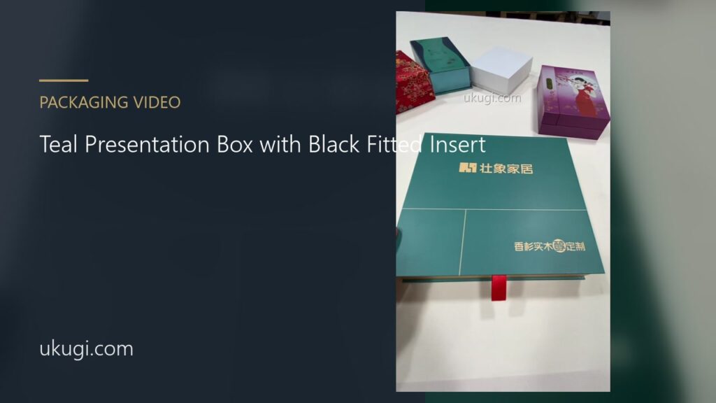 Teal Presentation Box with Black Fitted Insert | ukugi.com