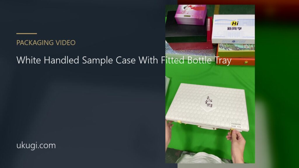 White Handled Sample Case With Fitted Bottle Tray | ukugi.com