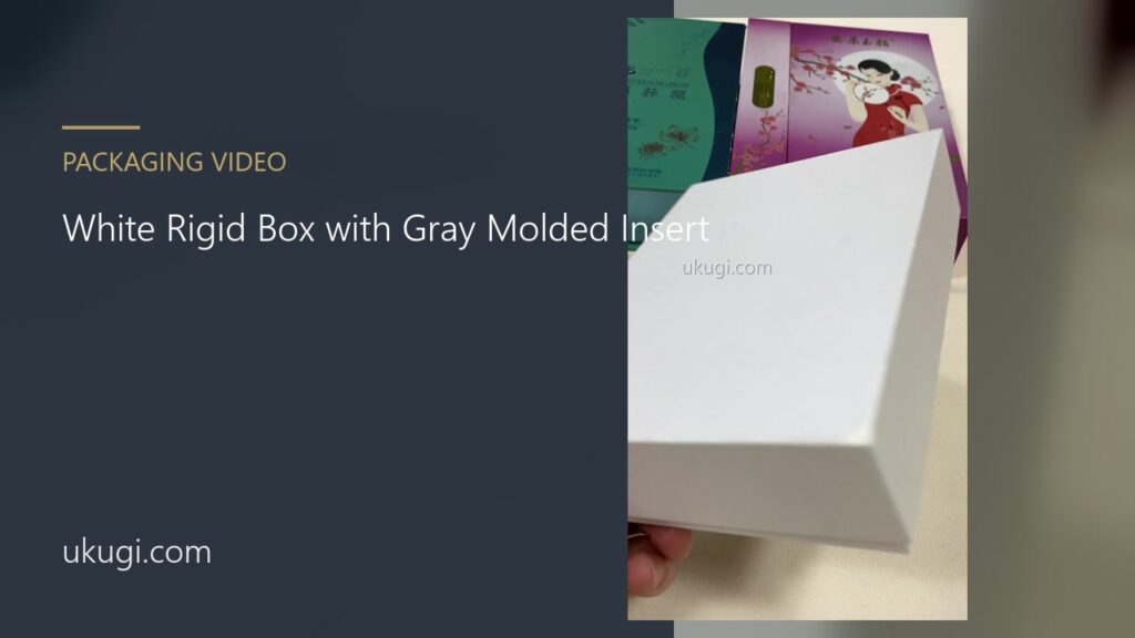 White Rigid Box with Gray Molded Insert | ukugi.com