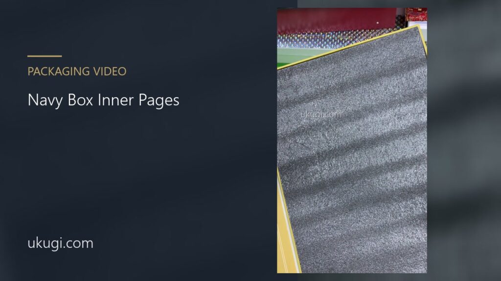 Navy Book-Style Box with Illustrated Inner Pages | ukugi.com