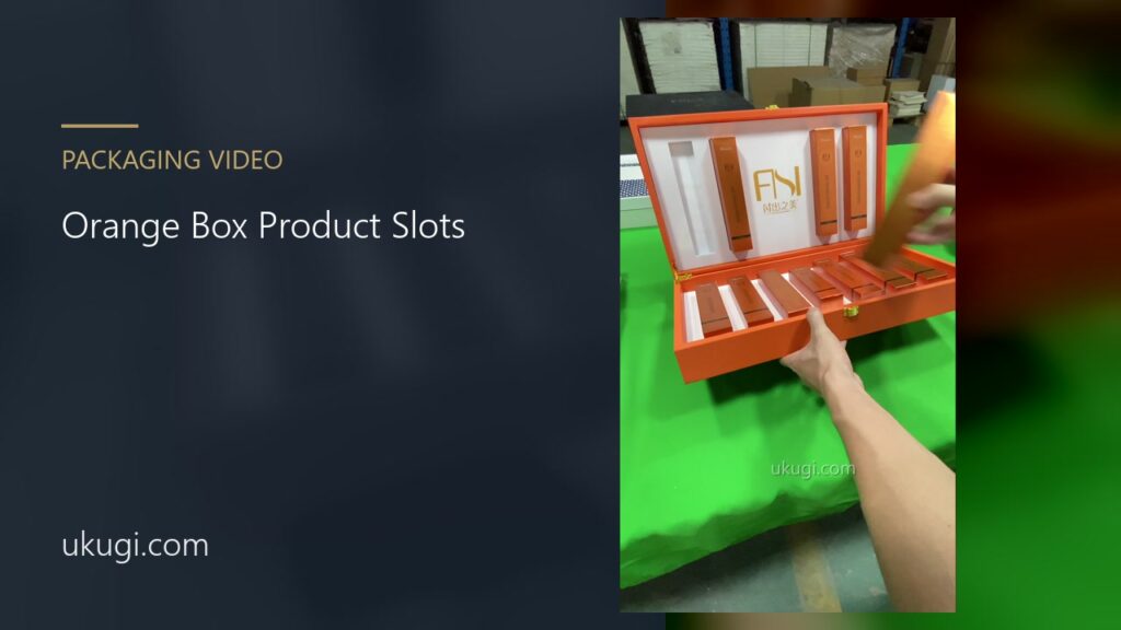 Orange Presentation Box with Narrow Product Slots | ukugi.com