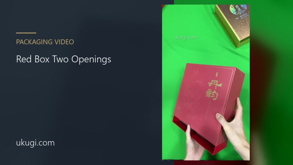 Red Presentation Box with Two Shaped Insert Openings | ukugi.com