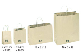 Oatmeal paper shopping bag examples