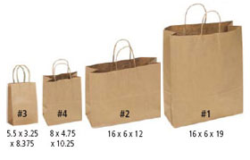 Tinted paper shopping bag range