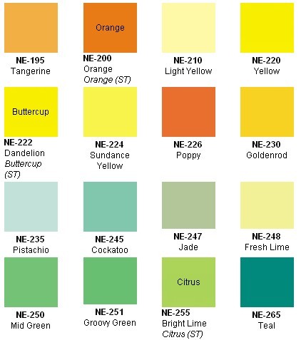Colour swatches