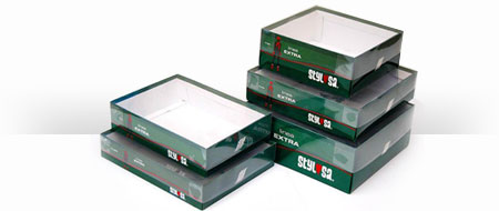 Clear apparel boxes