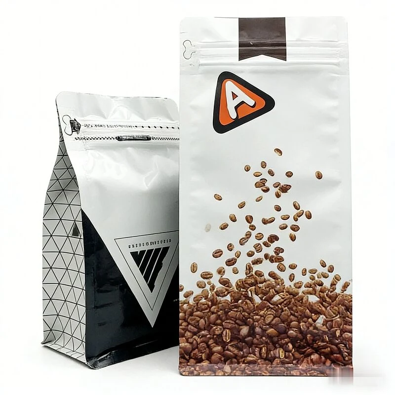 FP-R0032 coffee flat bottom pouch reference view 1