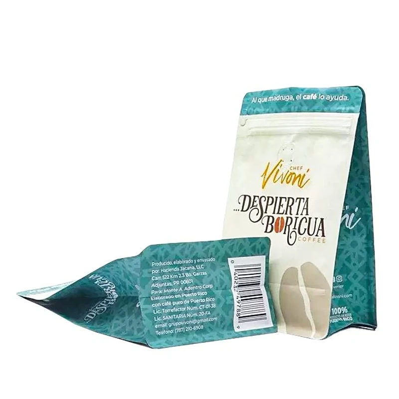FP-R0045 coffee flat bottom pouch reference view 1