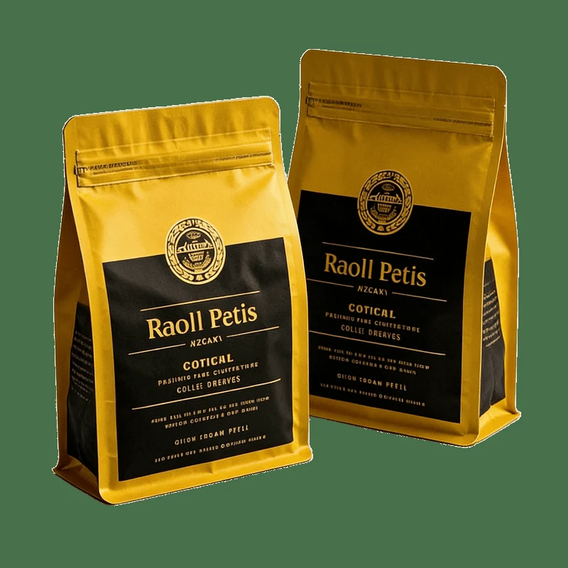 FP-R0047 coffee flat bottom pouch reference view 1