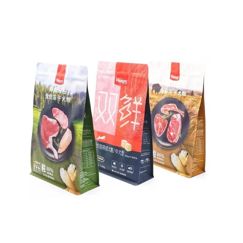 FP-R0054 pet food flat bottom pouch reference view 1