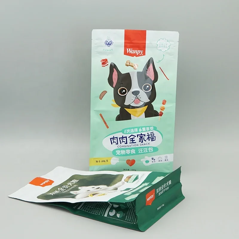 FP-R0055 pet food flat bottom pouch reference view 1