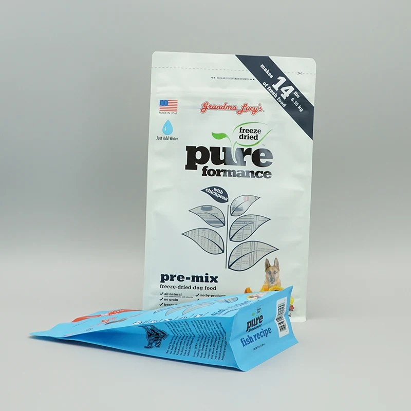 FP-R0056 pet food flat bottom pouch reference view 1
